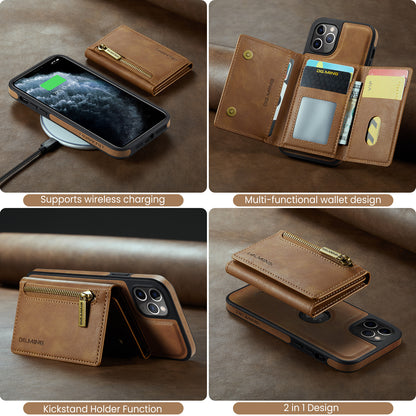 DG.MING Detachable Tri-fold Wallet iPhone 11 Pro Case