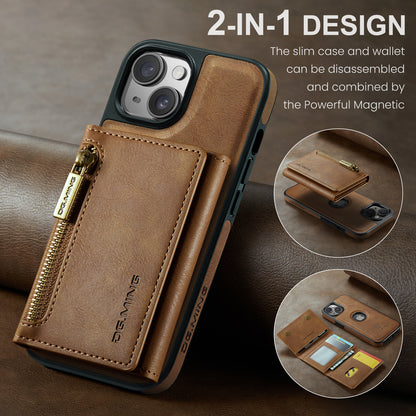 DG.MING Detachable Tri-fold Wallet iPhone 14 Case