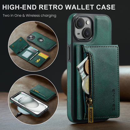 DG.MING Detachable Tri-fold Wallet iPhone 16 Plus Case