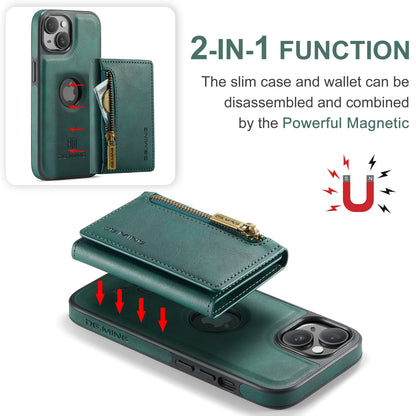 DG.MING Detachable Tri-fold Wallet iPhone 16 Plus Case