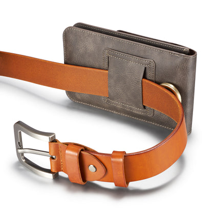 DG.MING Men's Leather Belt Clip iPhone Pouch Waist Bag