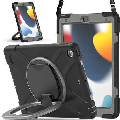 Pirate Box iPad 9 Case Hook Stand Rotating with Hand Holder Shoulder Strap