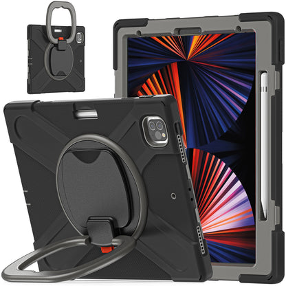 Pirate Box iPad Pro 12.9 (2020) Case Hook Stand Rotating with Hand Holder Shoulder Strap