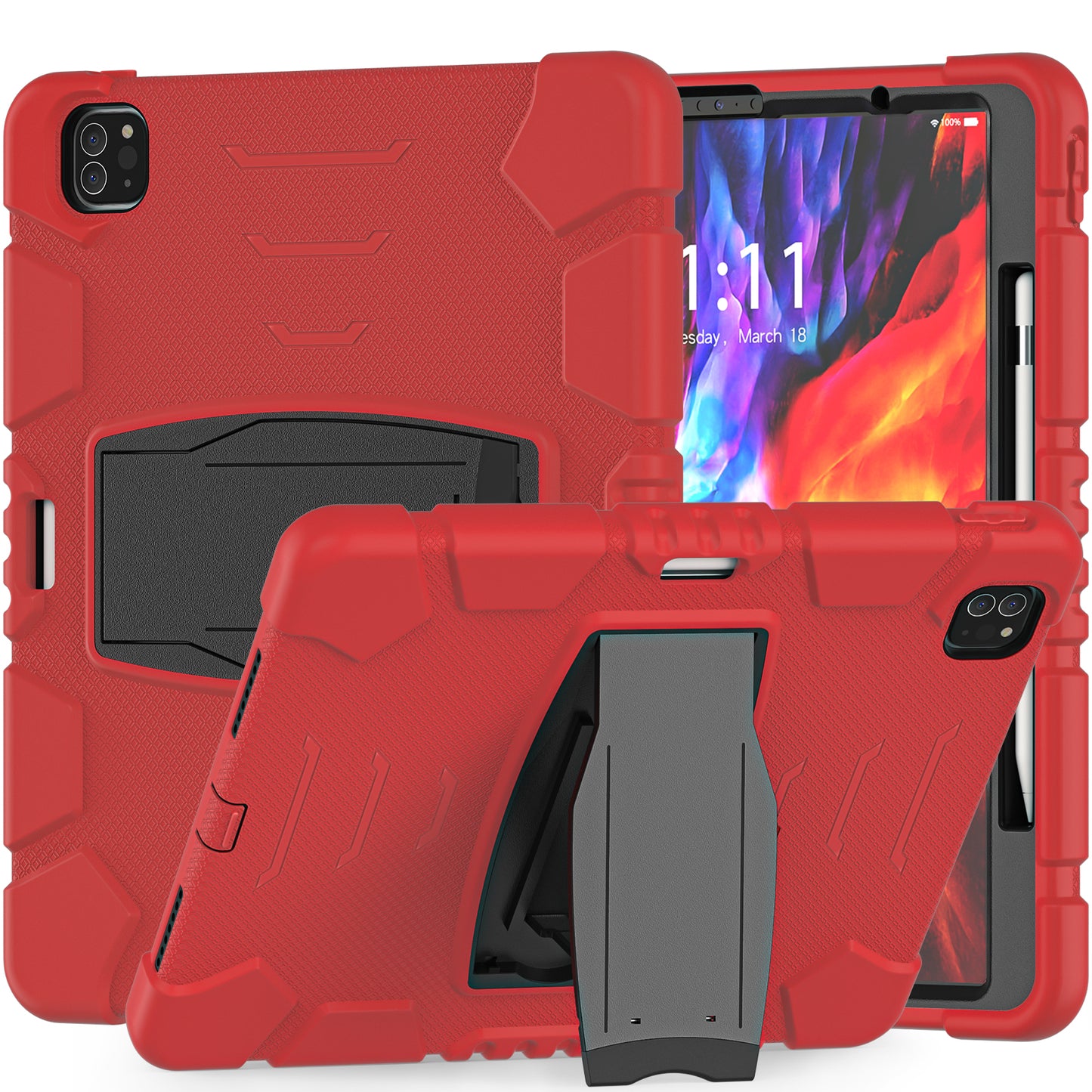 Gorilla King Kong iPad Pro 12.9 (2020) Case Full Body Triple Protection Folding Stand