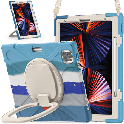 Pirate Box iPad Pro 12.9 (2021) Case Hook Stand Rotating with Hand Holder Shoulder Strap