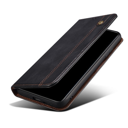 Oil Wax Leather iPhone 14 Case Magnetic Wallet Stand Slim Classical