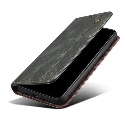 Oil Wax Leather iPhone 15 Pro Case Magnetic Wallet Stand Slim Classical