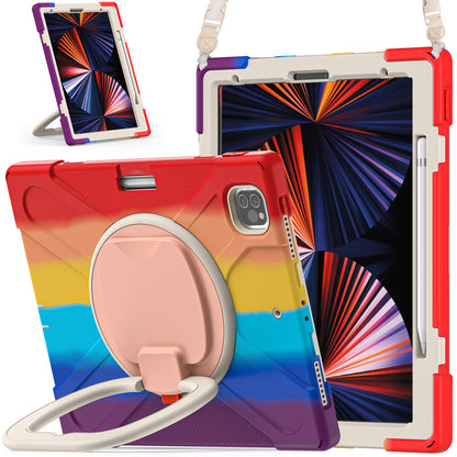 Pirate Box iPad Pro 12.9 (2021) Case Hook Stand Rotating with Hand Holder Shoulder Strap