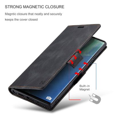 AUTSPACE Retro Galaxy Note20 Ultra Leather Case Magnetic