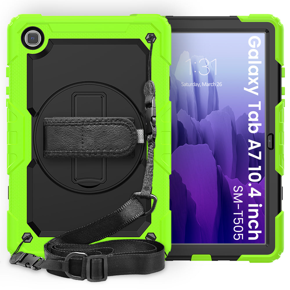 HUIXIANG Tough Strap Galaxy Tab A7 Case Built-in Screen Protector