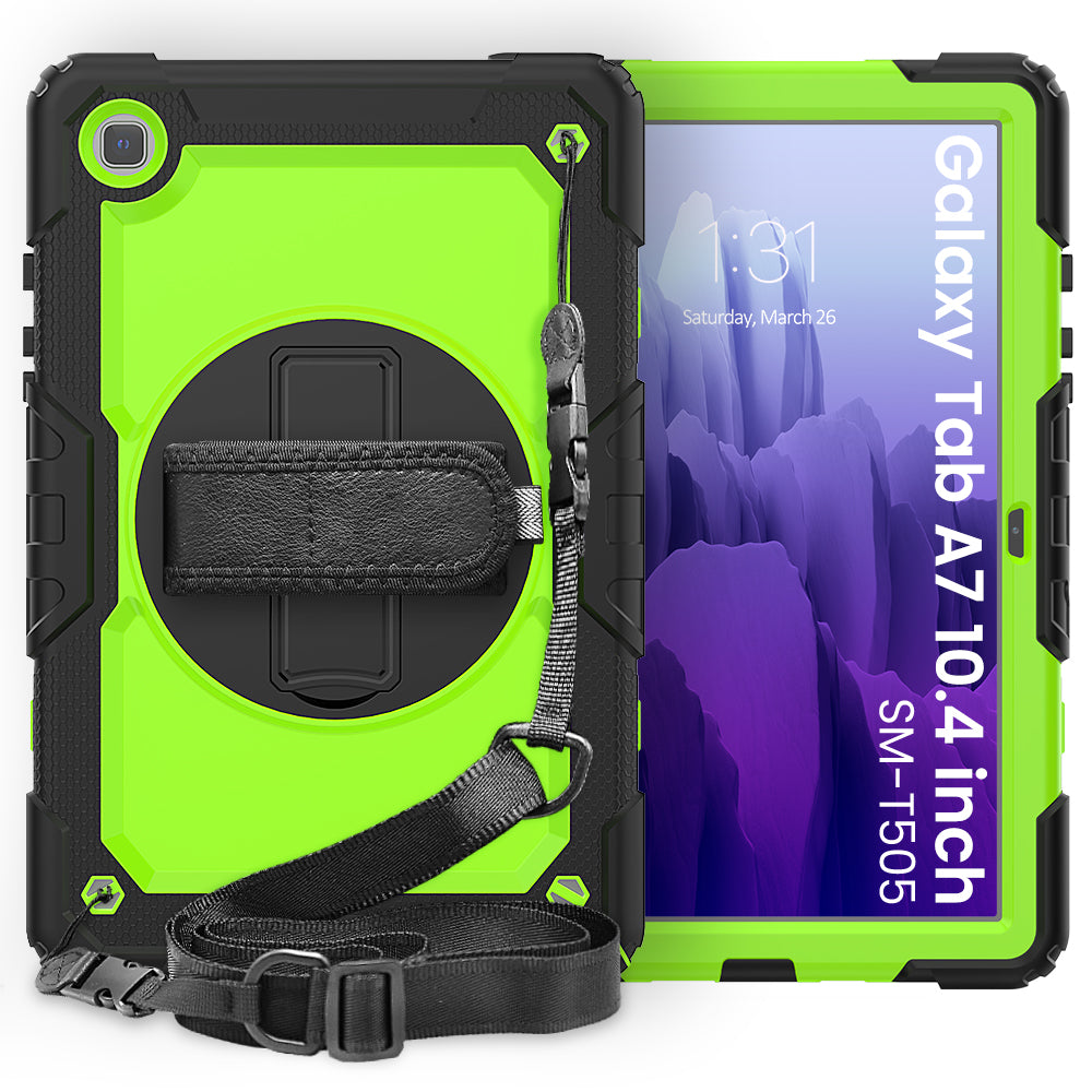 HUIXIANG Tough Strap Galaxy Tab A7 Case Built-in Screen Protector