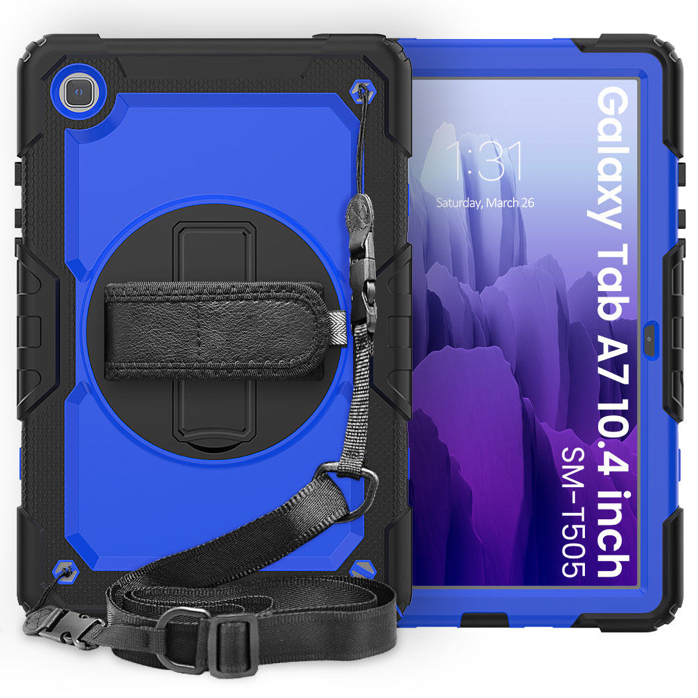 HUIXIANG Tough Strap Galaxy Tab A7 Case Built-in Screen Protector