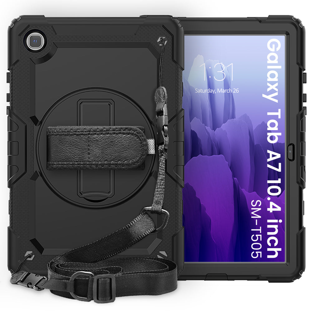 HUIXIANG Tough Strap Galaxy Tab A7 Case Built-in Screen Protector