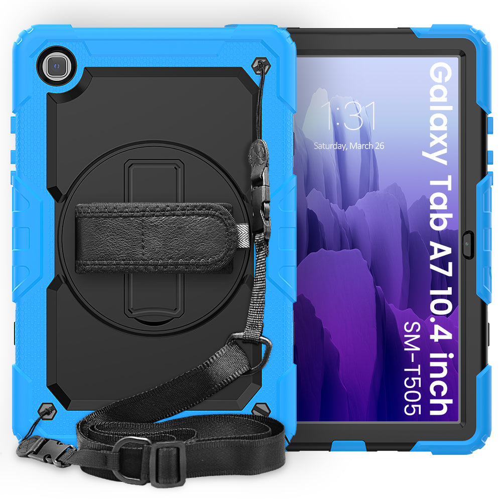 HUIXIANG Tough Strap Galaxy Tab A7 Case Built-in Screen Protector