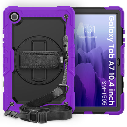 HUIXIANG Tough Strap Galaxy Tab A7 Case Built-in Screen Protector