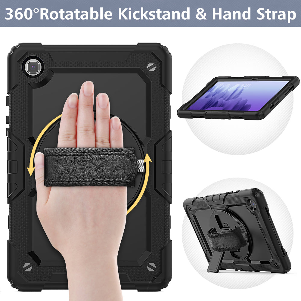 HUIXIANG Tough Strap Galaxy Tab A7 Case Built-in Screen Protector