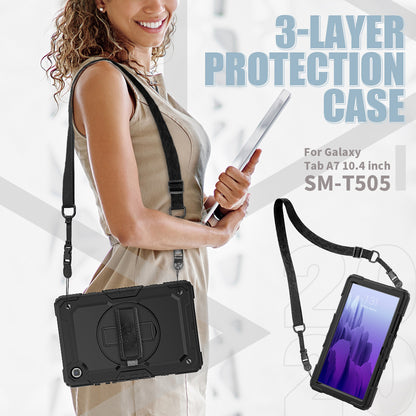 HUIXIANG Tough Strap Galaxy Tab A7 Case Built-in Screen Protector