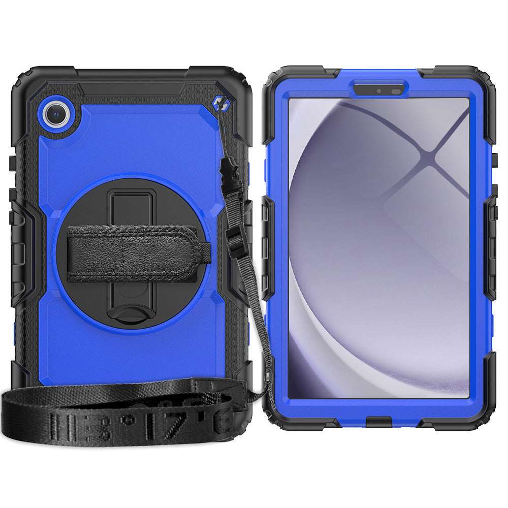 HUIXIANG Tough Strap Galaxy Tab A9 Case Built-in Screen Protector