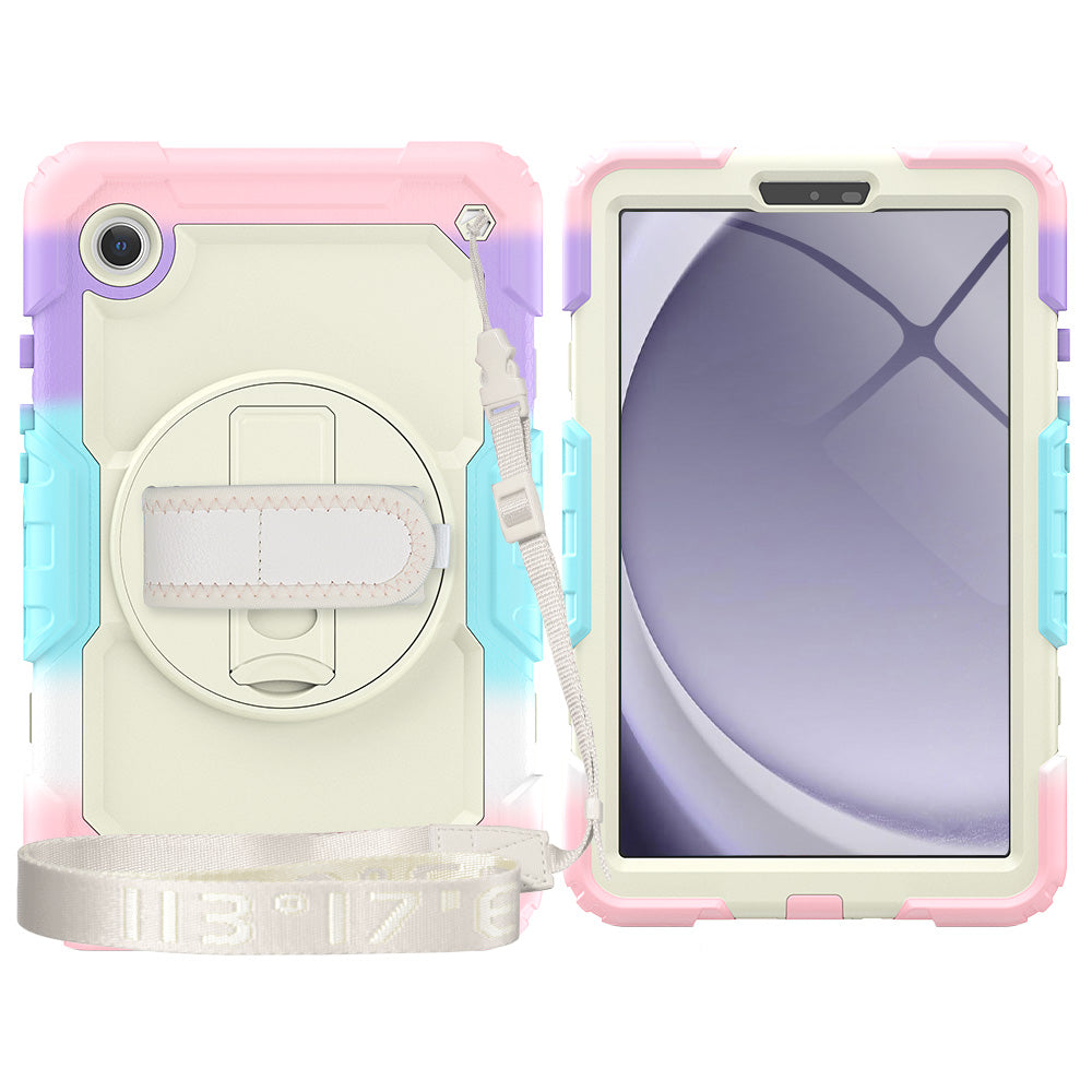 HUIXIANG Tough Strap Galaxy Tab A9 Case Built-in Screen Protector