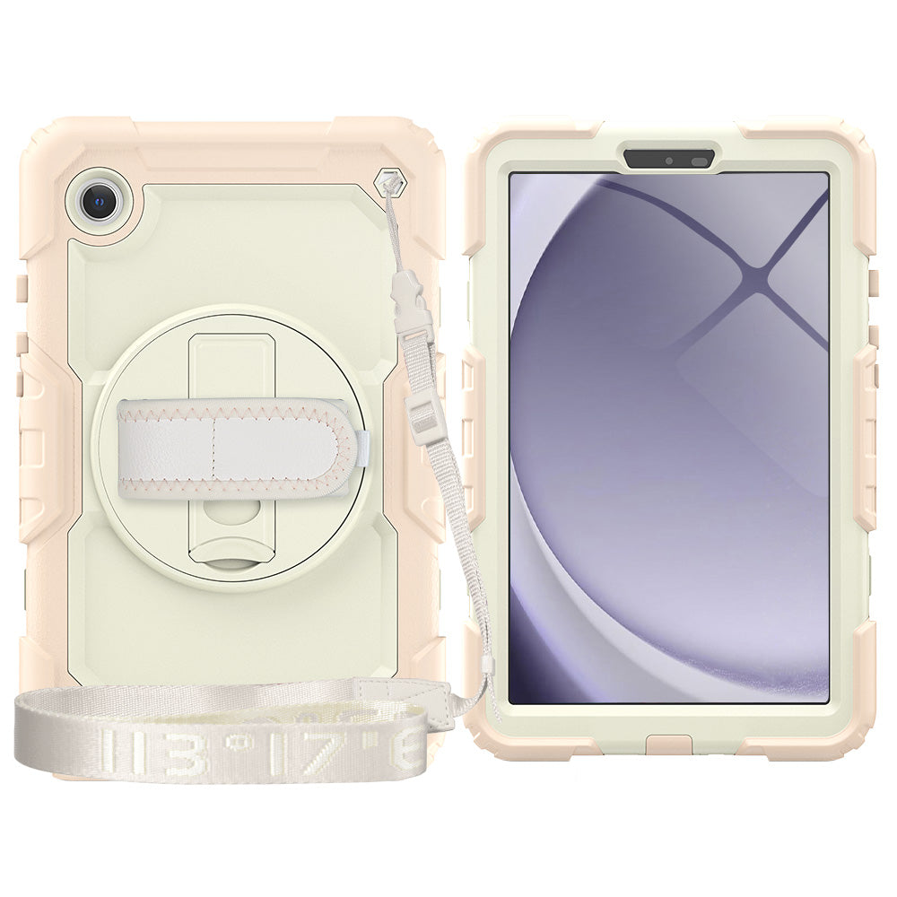 HUIXIANG Tough Strap Galaxy Tab A9 Case Built-in Screen Protector