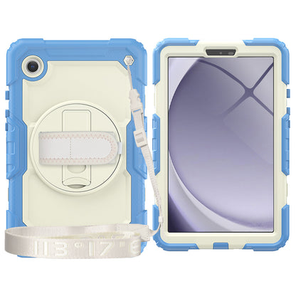 HUIXIANG Tough Strap Galaxy Tab A9 Case Built-in Screen Protector