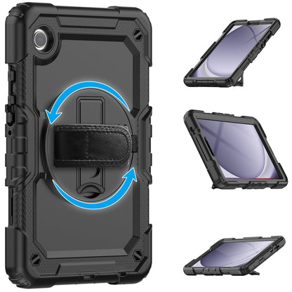 HUIXIANG Tough Strap Galaxy Tab A9 Case Built-in Screen Protector