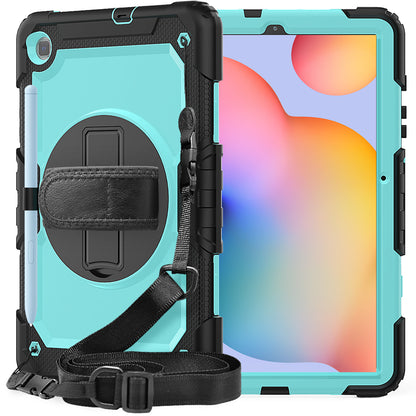 HUIXIANG Tough Strap Galaxy Tab S6 Lite Case Built-in Screen Protector