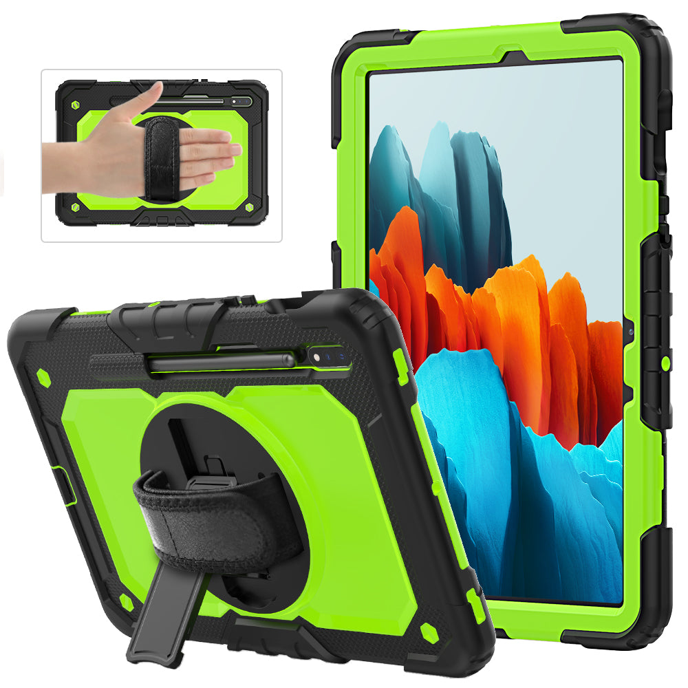 HUIXIANG Tough Strap Galaxy Tab S7 Case Built-in Screen Protector