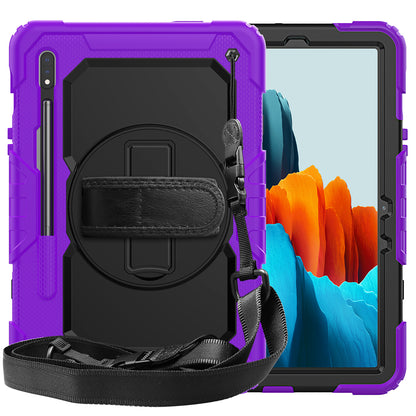 HUIXIANG Tough Strap Galaxy Tab S7 Case Built-in Screen Protector