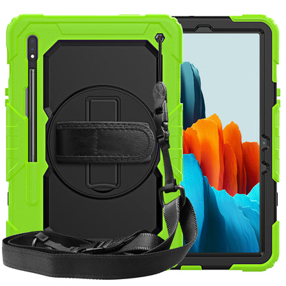 HUIXIANG Tough Strap Galaxy Tab S7 Case Built-in Screen Protector