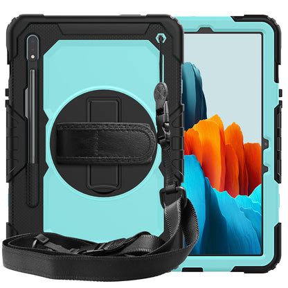 HUIXIANG Tough Strap Galaxy Tab S7 Case Built-in Screen Protector