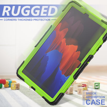 HUIXIANG Tough Strap Galaxy Tab S7+ Case Built-in Screen Protector