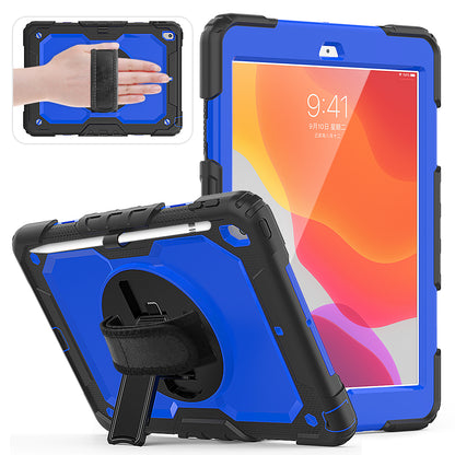 HUIXIANG Tough Strap iPad 9 Case Built-in Screen Protector