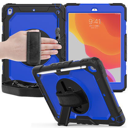 HUIXIANG Tough Strap iPad 9 Case Built-in Screen Protector