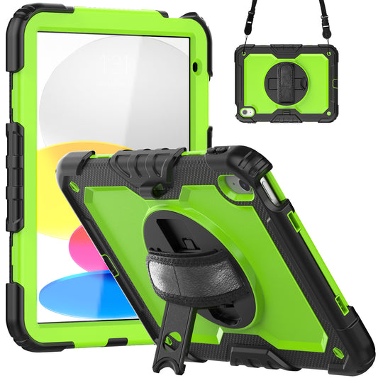 HUIXIANG Tough Strap iPad 10 Case Built-in Screen Protector