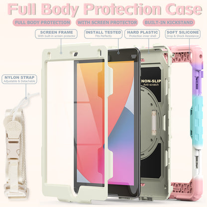 HUIXIANG Tough Strap iPad 6 Case Built-in Screen Protector