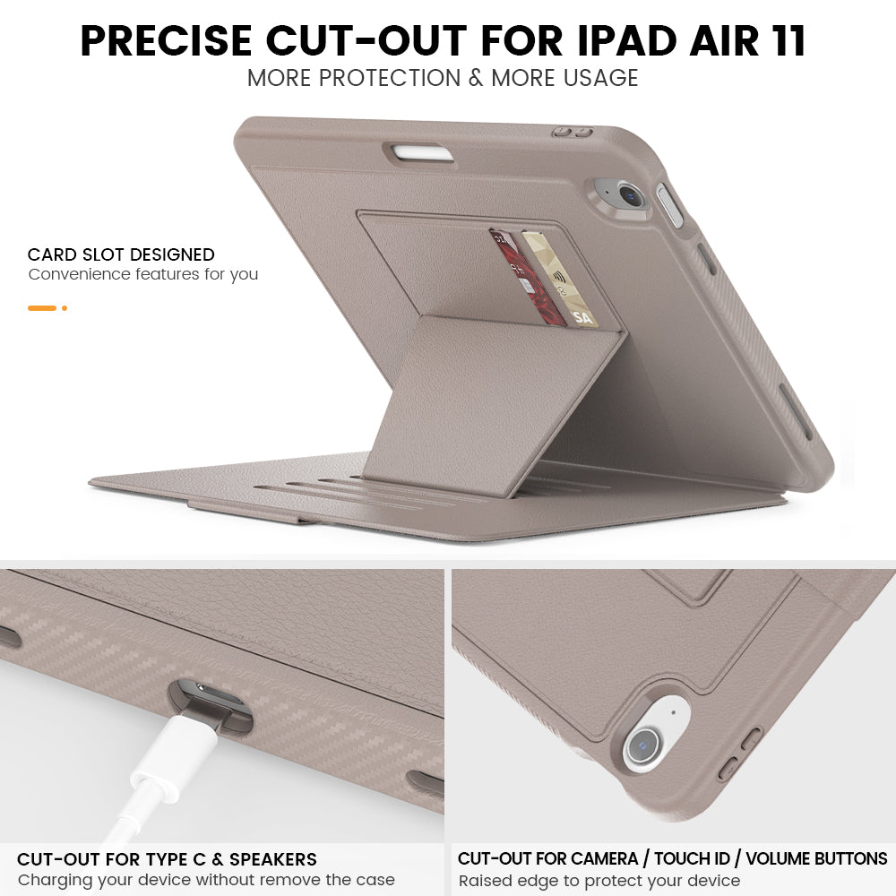 HUIXIANG Smart Multiple Stand iPad Air 11 Case Leather