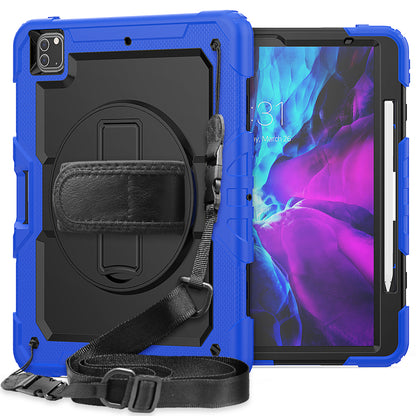 HUIXIANG Tough Strap iPad Pro 12.9 2022 Case Built-in Screen Protector