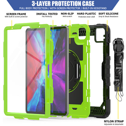 HUIXIANG Tough Strap iPad Pro 12.9 2022 Case Built-in Screen Protector