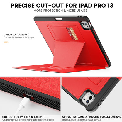 HUIXIANG Smart Multiple Stand iPad Pro 13 Case Leather