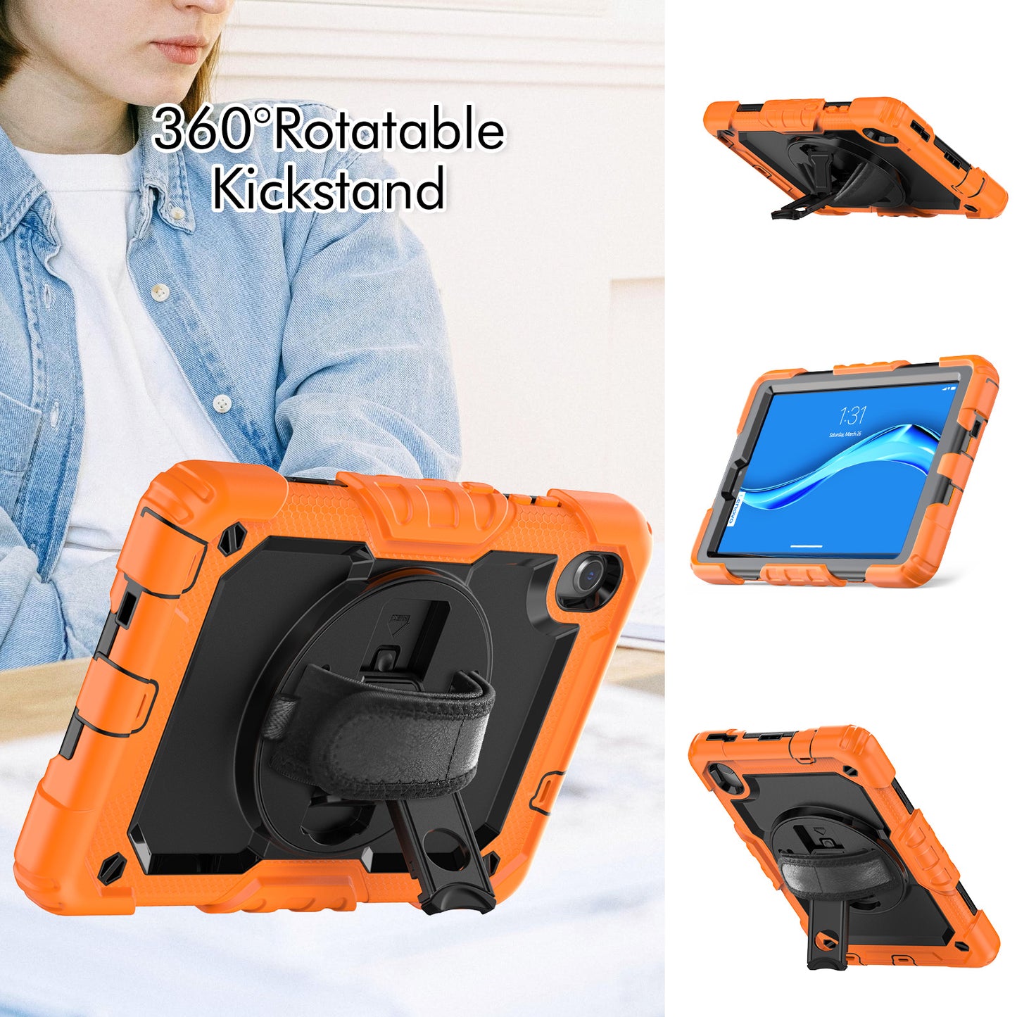 HUIXIANG Tough Strap Lenovo Tab M8 (2022) Case