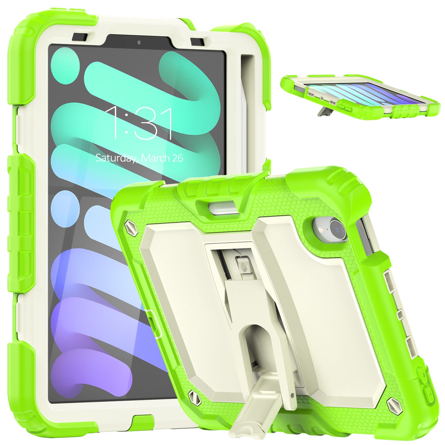 HUIXIANG Kickstand Lanyard Strap iPad Mni 6 Case