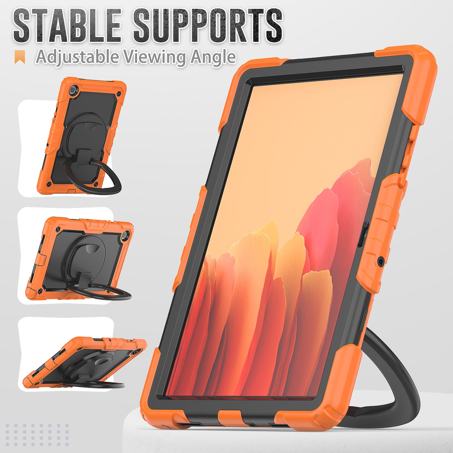 SHELLBOX Tough Handle Grip Hook Galaxy Tab A7 Case