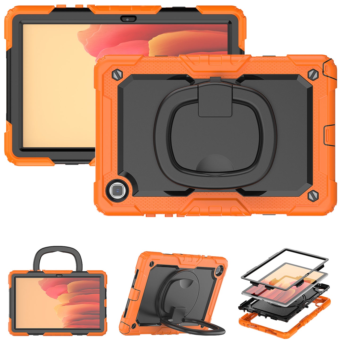 SHELLBOX Tough Handle Grip Hook Galaxy Tab A7 Case