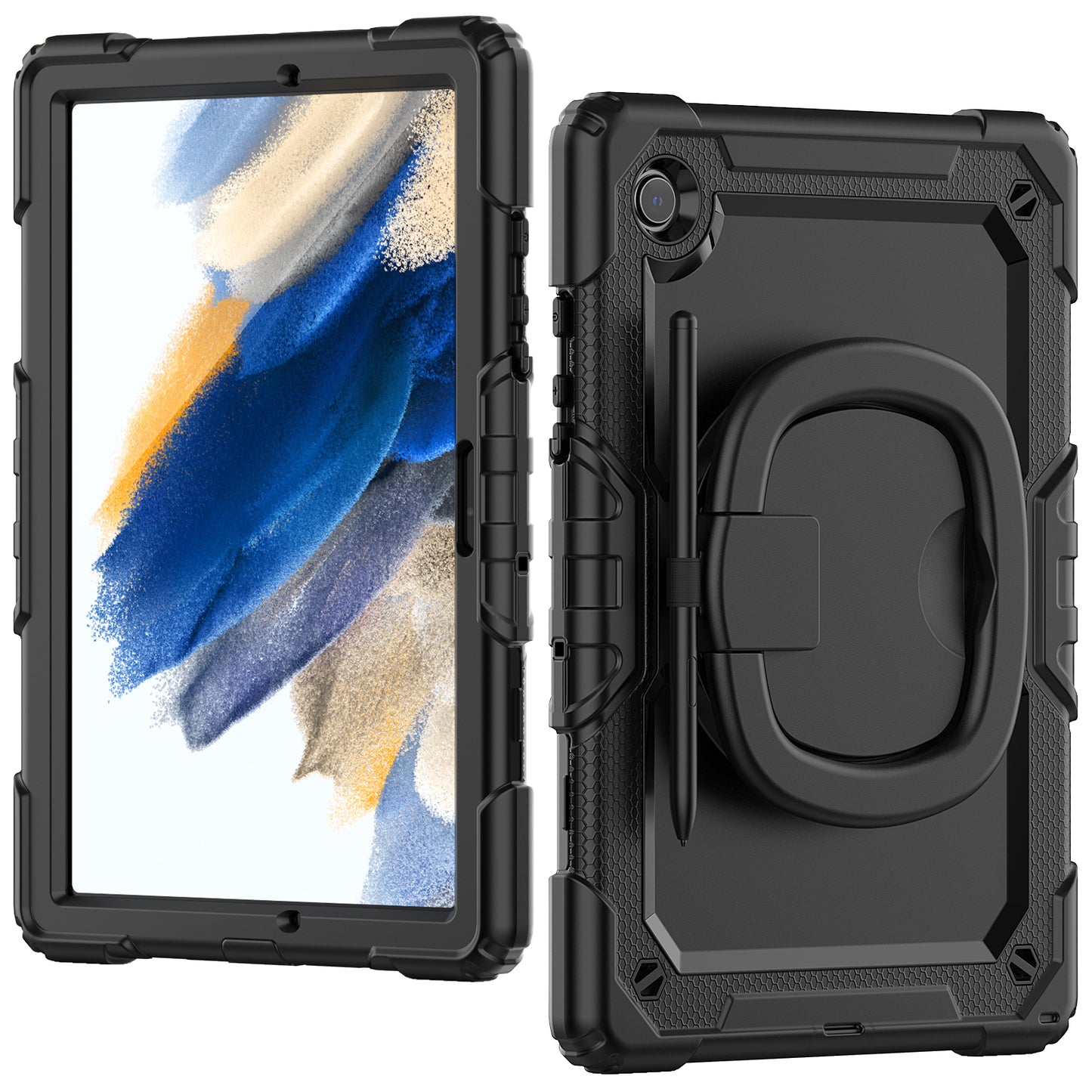 SHELLBOX Tough Handle Grip Hook Galaxy Tab A8 Case