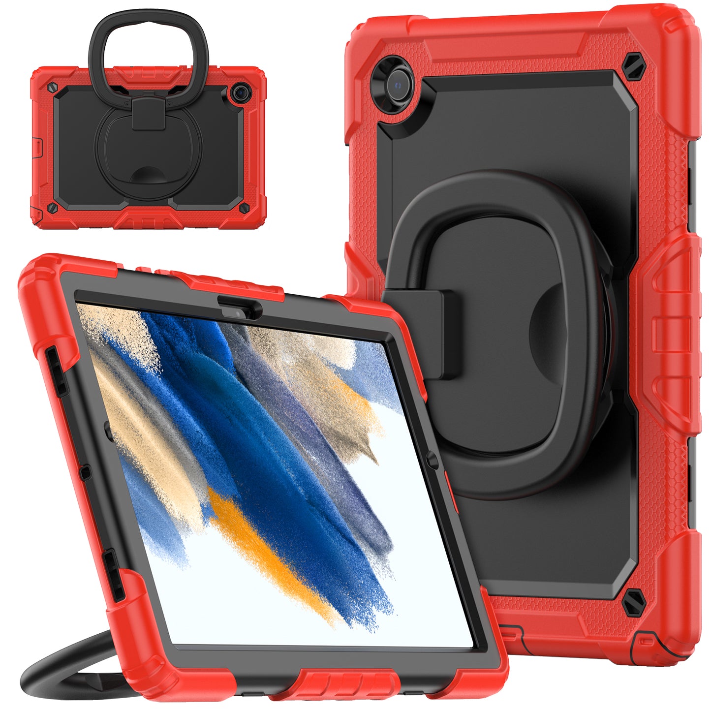 SHELLBOX Tough Handle Grip Hook Galaxy Tab A8 Case