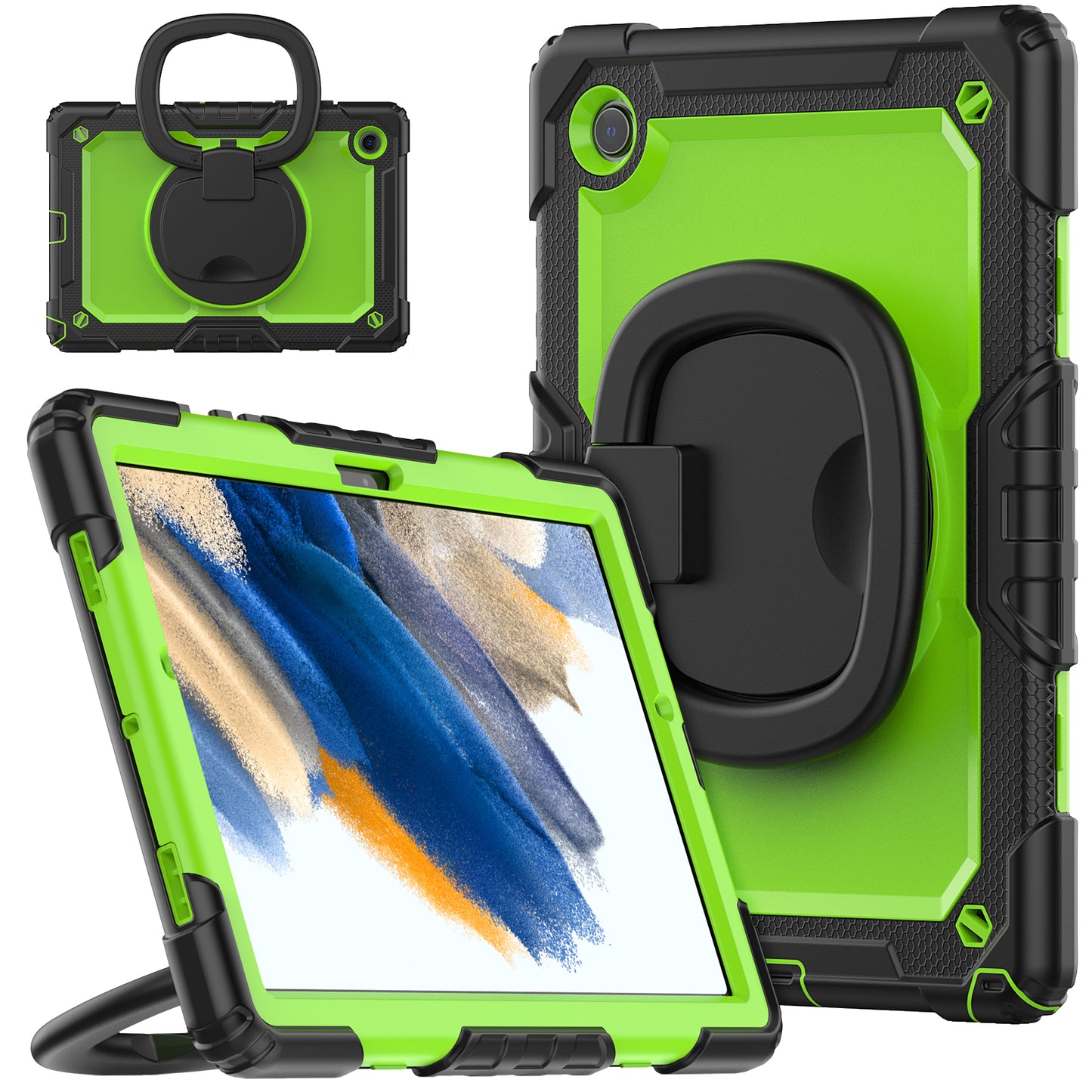 SHELLBOX Tough Handle Grip Hook Galaxy Tab A8 Case