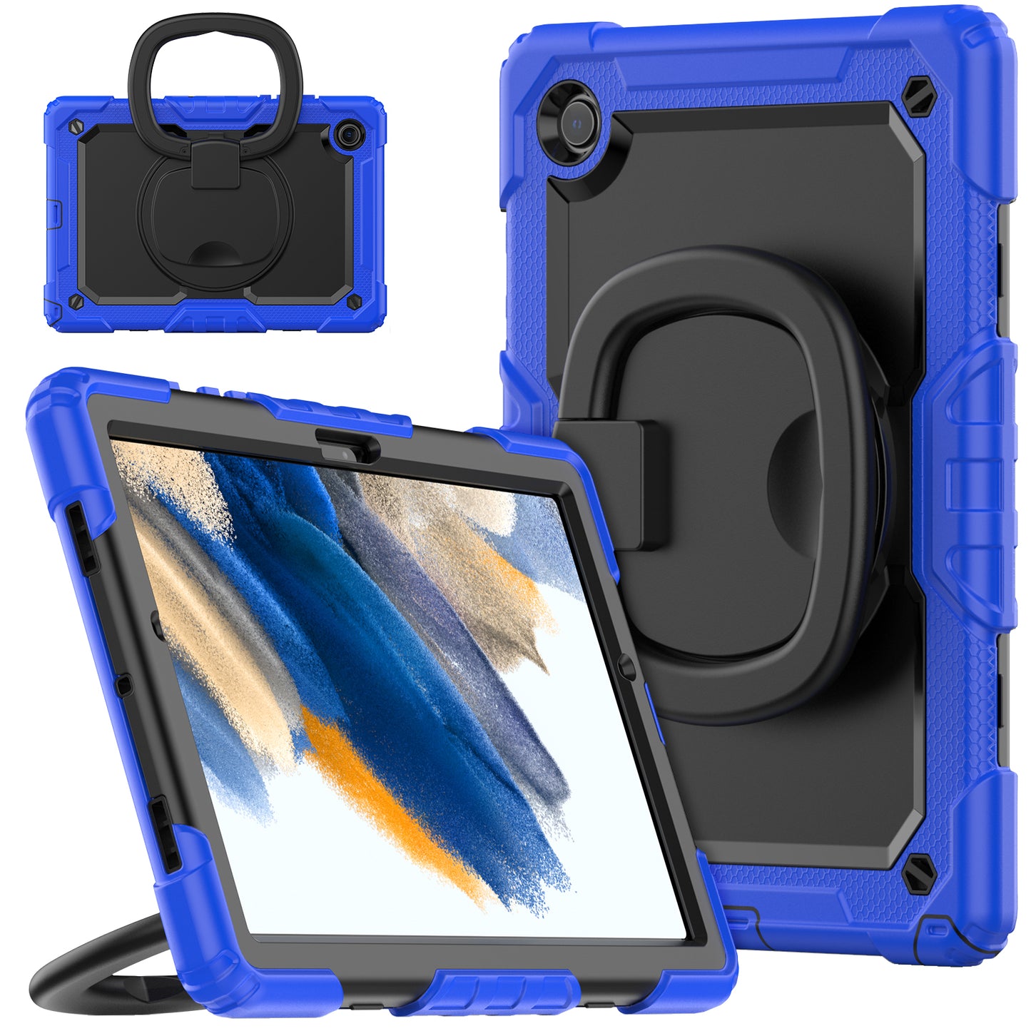 SHELLBOX Tough Handle Grip Hook Galaxy Tab A8 Case