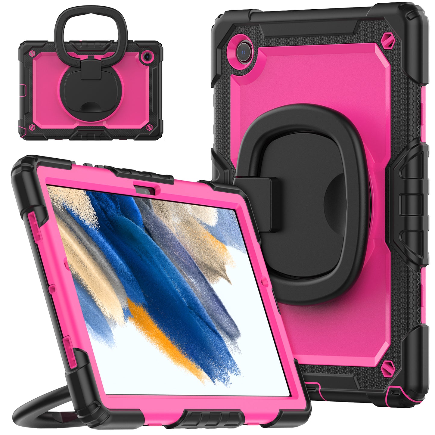 SHELLBOX Tough Handle Grip Hook Galaxy Tab A8 Case