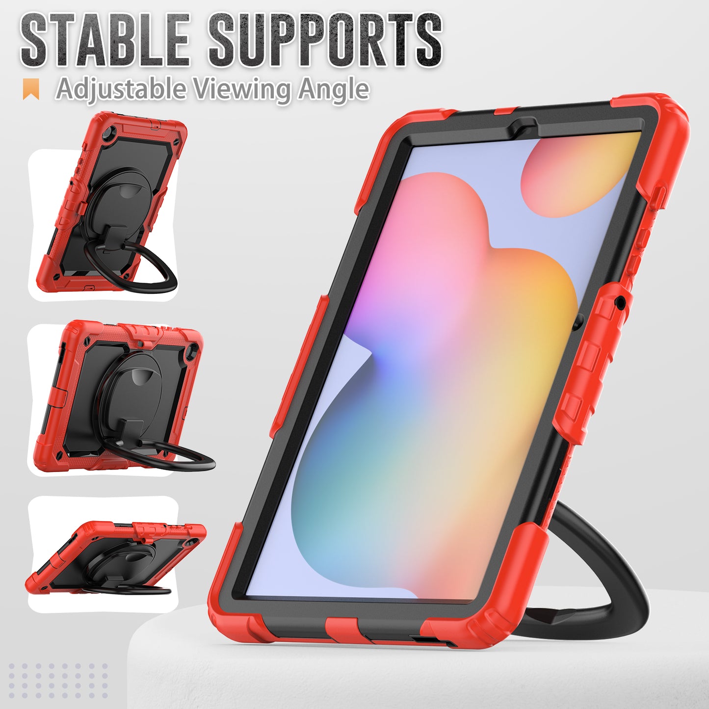 SHELLBOX Tough Handle Grip Hook Galaxy Tab S6 Lite Case